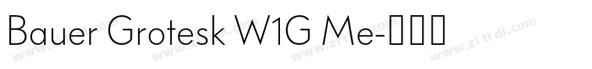 Bauer Grotesk W1G Me字体转换